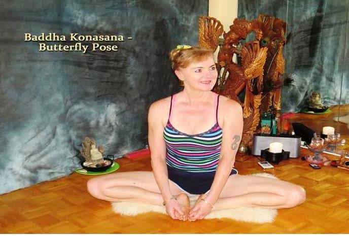 butterfly yoga pose for normal deilvery